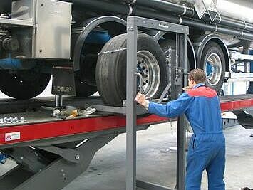 Free access from the side, for easy removal of wheels by means of a wheel carriage RW5.16